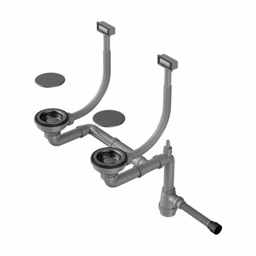 Слив-перелив Omoikiri WK-2C 4956498 вороненая сталь