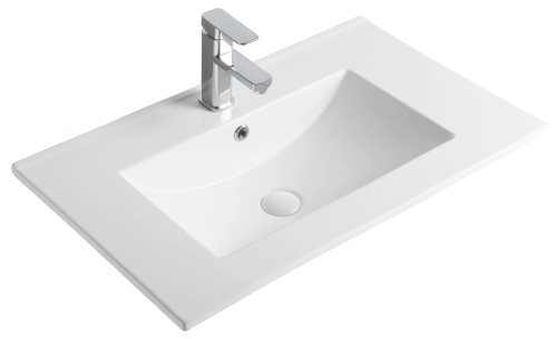 Раковина керамическая Gid Integrado 71102 70х50 встраиваемая цвет белый 1 отверстие под смеситель