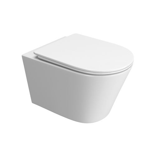 Унитаз подвесной BelBagno TRE BB5180CH-TOR/SC белый с сиденьем микролифт безободковый смыв торнадо