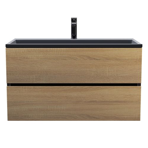 Тумба с раковиной Uperwood Barsa 298301044 90х50 цвет коричневый/черный