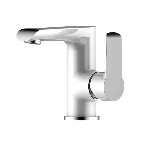 Смеситель Rossinka W W35-11 на раковину белый/хром