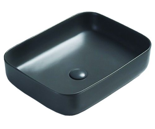 Раковина из сантехнического фаянса Azario AZ-78109MDH 50х40 накладная цвет серый без отверстий под смеситель