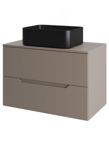 Тумба с раковиной Orange Line Li-70TuLMDF+B02-460MB 70х50 подвесная цвет бежевый