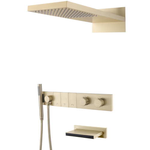 Душевая система Boheme Zodiac 133-2-MG встраиваемая в стену цвет золото