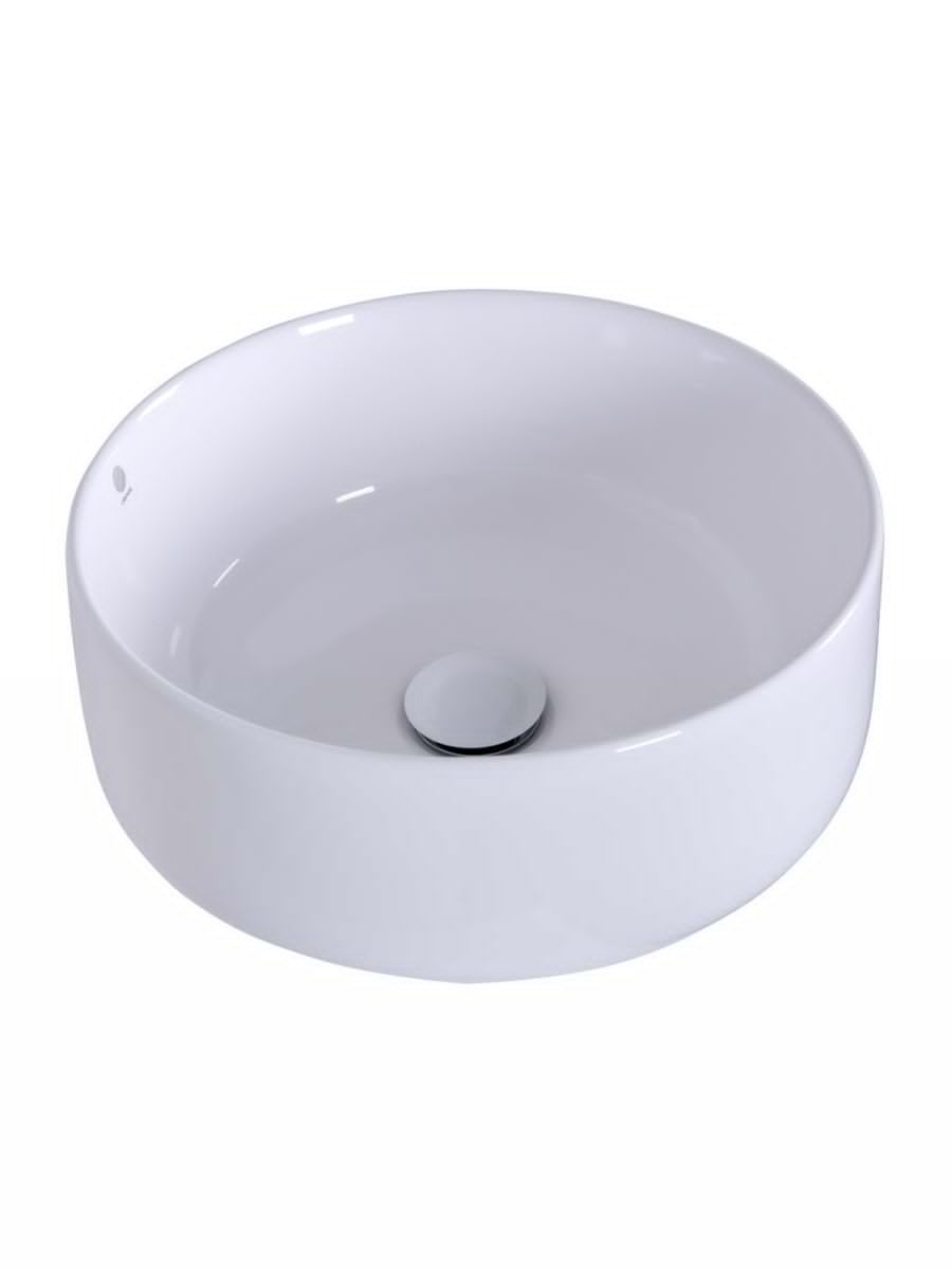 Раковина из сантехнического фарфора Orange B07-345W 30х30 накладная цвет белый