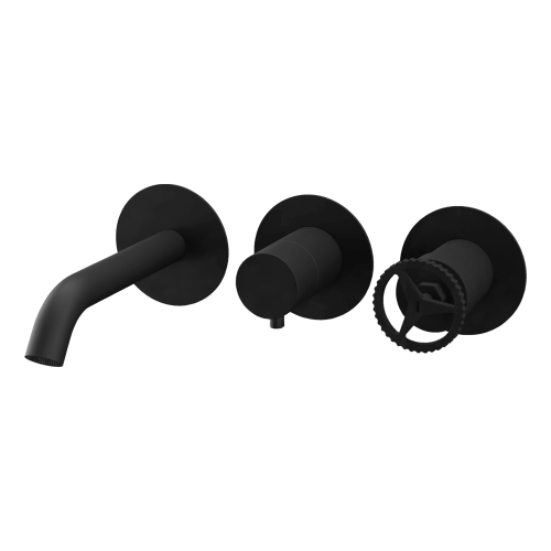 Смеситель для ванны Remer Chrono CH54D2PNO встраиваемый в стену черный