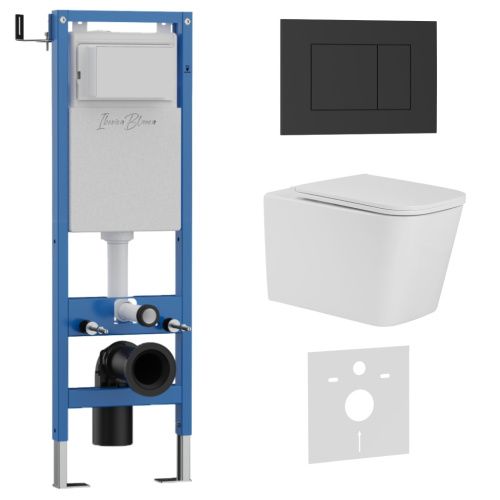 Комплект унитаз с инталляцией и клавишей смыва Iberica Blanca TOLEDO ALTO IB.001M.TLA.234.851