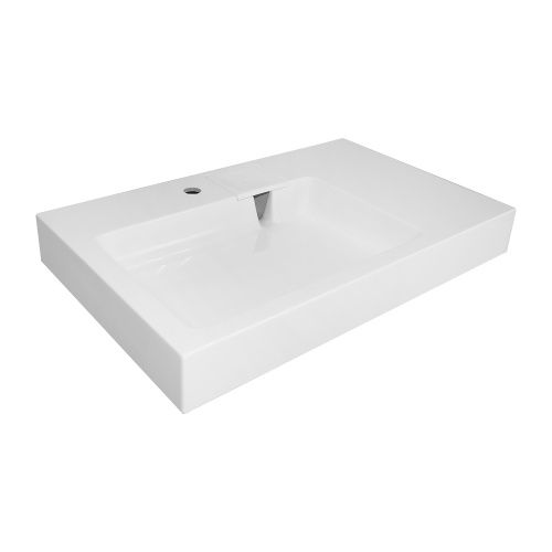 Раковина из искусственного камня Azario Ritsa CS00093810 80 см подвесная цвет белый 1 отверстие под смеситель