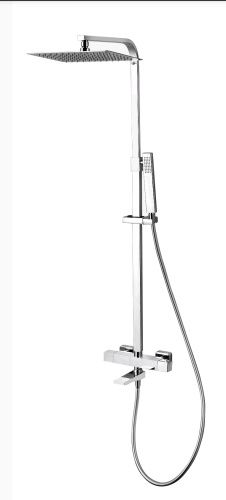 Душевая стойка Denberg LT-301 настенная цвет хром с термостатом