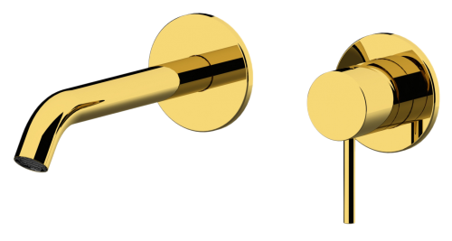 Смеситель для раковины Remer X Style X15PDO встраиваемый в стену золото