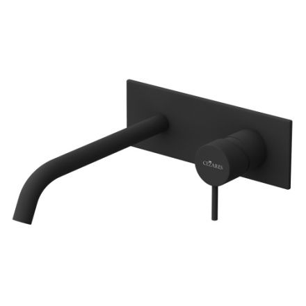Смеситель для раковины Cezares LEAF LEAF-BLI1-20-L-NOP встраиваемый в стену черный