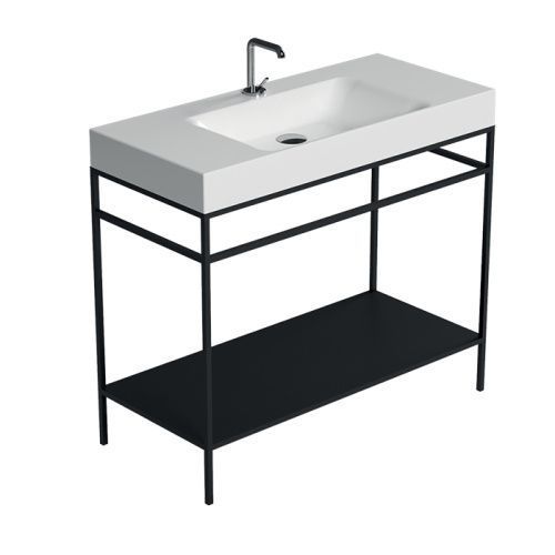 Консоль под раковину Kerasan Cento 924431 100х50 напольная цвет черный