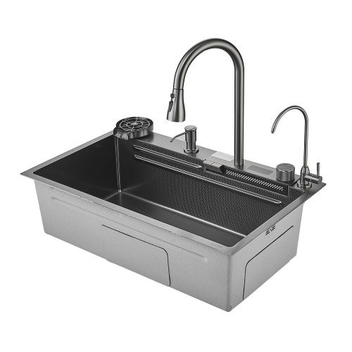 Кухонная мойка Savol S-SC002Q 75х45 цвет серый поверхность матовая