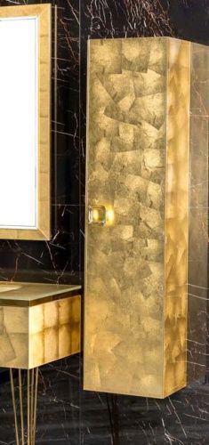 Шкаф-пенал Armadi Art Lucido 772-Foil 40х150 подвесной цвет золото