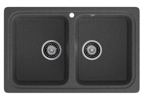 Кухонная мойка Granfest Standart S-780K графит 80х50 цвет серый поверхность матовая