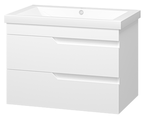 Тумба под раковину Misty Софт П-Соф-01075-011П2Я 70х50 подвесная цвет белый