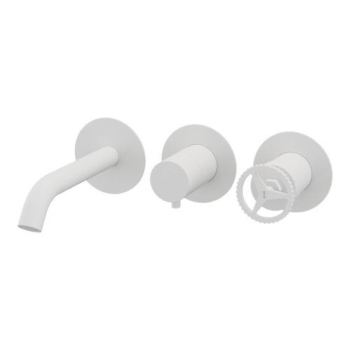 Смеситель для ванны Remer Chrono CH54D2PBO встраиваемый в стену белый