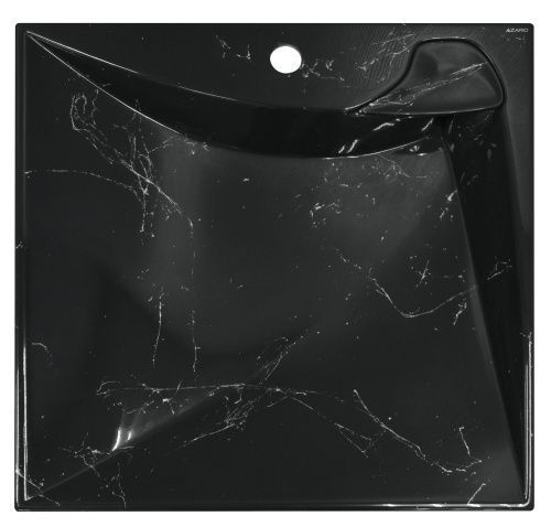 Раковина из искусственного камня Azario Gratsiy CS00079879 60х60 подвесная цвет черный 1 отверстие под смеситель