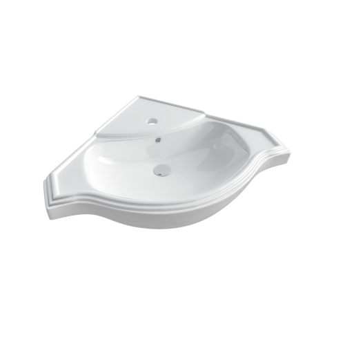Раковина из сантехнического фарфора Kirovit Классик Вн Крв31 70х50 накладная цвет белый