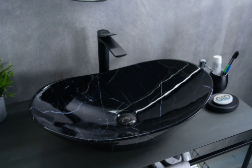 Раковина керамическая Gid Lago 54467 60х40 накладная цвет многоцветный без отверстий под смеситель