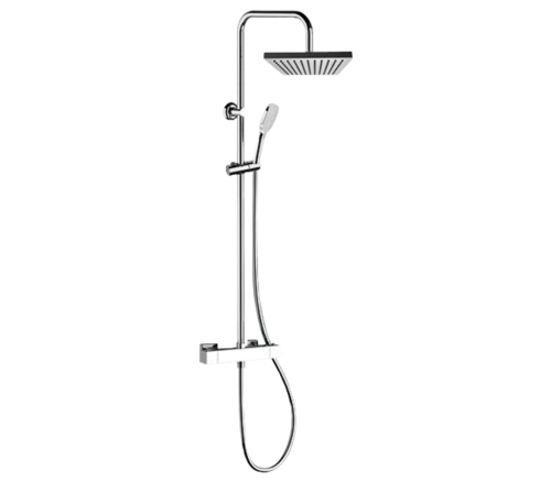 Душевая стойка Remer Absolute ST32X8CPSD25 настенная цвет хром с термостатом