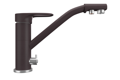 Смеситель для кухни Ulgran Quartz UQ-010-06 на мойку коричневый