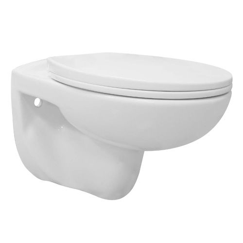 Унитаз подвесной Loranto Fredo CS-WH8005 белый с сиденьем микролифт безободковый каскадный смыв