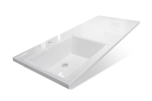 Раковина из искусственного камня Эстет Даллас ФР-00001936 120х50 накладная цвет белый 1 отверстие под смеситель