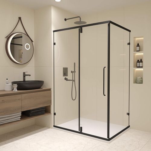 Душевой уголок RGW Classic 350904697-14 90х70 стекло прозрачное профиль черный без поддона