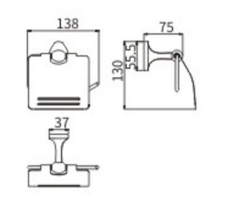 Бумагодержатель CeramaLux Bell 53507 - фото 2