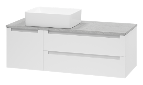 Тумба под раковину Brevita Cargo CAR-01120-011П2Я 120х50 подвесная цвет белый