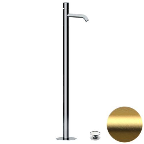 Смеситель для раковины Daniel Trilogy TG688DP напольный золото