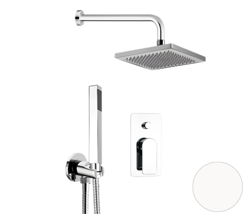 Душевая система Remer Infinity I09S08OBO встраиваемая в стену цвет белый