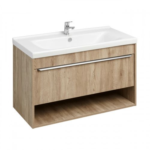 Тумба под раковину Aquaton 1A287401HP6C0 100х50 подвесная цвет коричневый