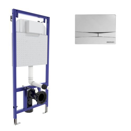 Комплект сантехническая инсталляция с клавишей смыва Berges NOVUM 040253