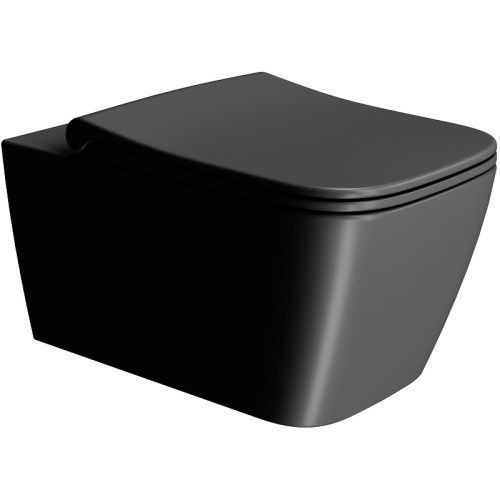 Чаша унитаза подвесная GSI Nubes 961526_УЦ/2 цвет черный без сиденья безободковая смыв торнадо (дефект внутри чаши)
