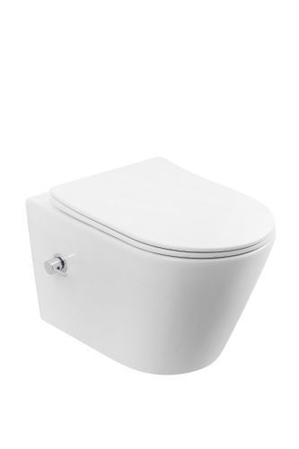 Чаша унитаза подвесная Boheme Avva 973-SET-2-W цвет белый с сиденьем микролифт безободковый смыв торнадо