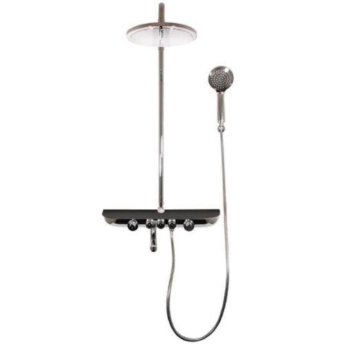 Душевая стойка RavSlezak Murray MU253.5/5SC настенная цвет черный/хром