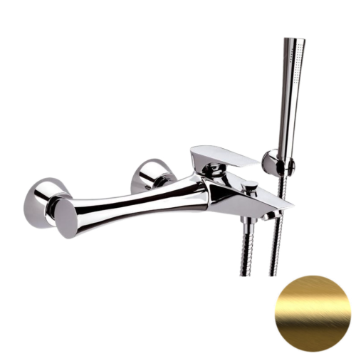 Смеситель для ванны Daniel Diva DV610DP настенный золото