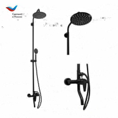 Смеситель для ванны Славен Сталь СЛ-ОД-Ж61 настенный черный