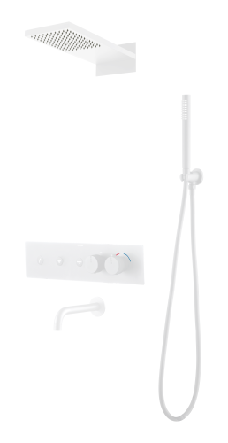 Душевая система Boheme Fusion 131-2-MW встраиваемая в стену цвет белый с термостатом