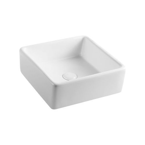 Раковина из сантехнического фаянса Azario AZ4566 40х40 накладная цвет белый