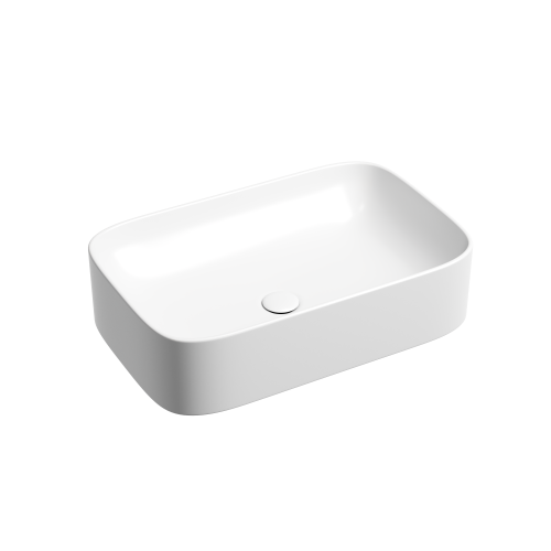 Раковина из сантехнического фарфора Ceramica Nova ELEMENT CN6053MW 60х40 накладная цвет белый без отверстий под смеситель