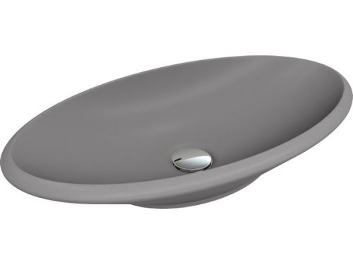 Раковина из искусственного камня Florentina Диана М 10.122.00700.307 70х40 накладная цвет серый без отверстий под смеситель