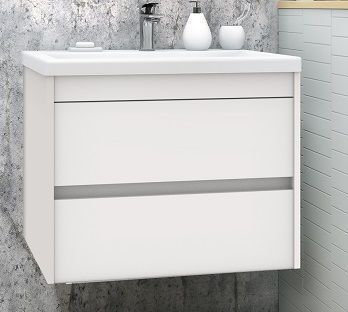 Тумба под раковину Art&Max TECHNO Family-750-2C-SO-BL 80х50 подвесная цвет белый - фото 2