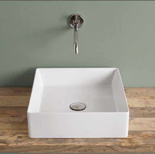 Раковина керамическая Artceram Scalino SCL001 01 00 40х40 накладная цвет белый без отверстий под смеситель