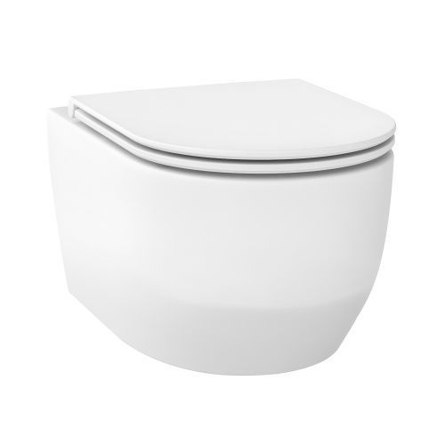 Унитаз подвесной Wellsee Croquis 182612001 белый с сиденьем микролифт безободковый смыв торнадо
