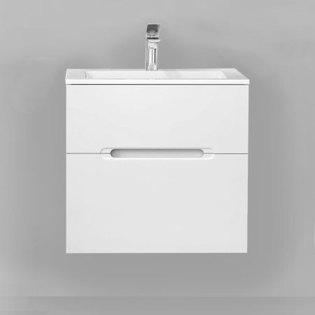 Тумба под раковину Jorno MODUL Mоl.01.62/P/W 60х50 подвесная цвет белый - фото 2