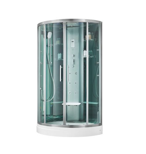 Душевая кабина SSWW BU602 100х100 четверть круга с крышей ориентация универсальная