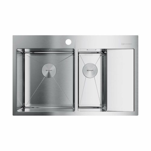 Кухонная мойка Omoikiri Akisame 4973062 80х50 цвет хром поверхность полированная